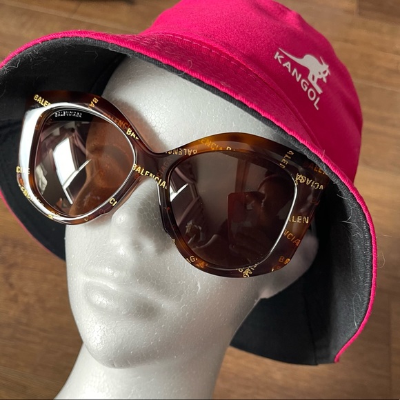BALENCIAGA-AUTHENTIC (NWT) Tortious Shell, Gold Logo Iridescent Sunglasses - Picture 2 of 16